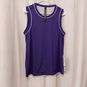 lululemon athletica Purple Mesh Athletic Tank with White Trim
